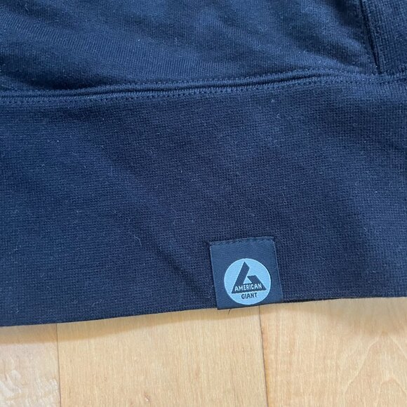 American Giant Womens 100% Cotton Black Full Zip Heavyweight Hoodie Heavy Jacket - Picture 4 of 8